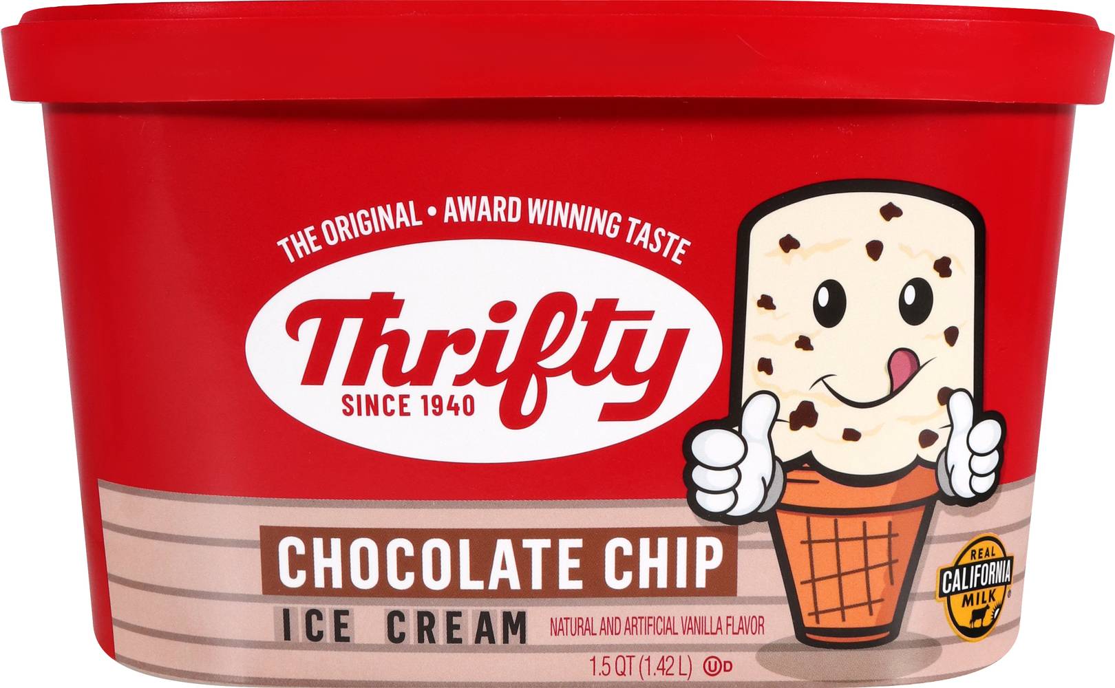 Thrifty Chocolate Chip Cookie Ice Cream (1.5quart container)