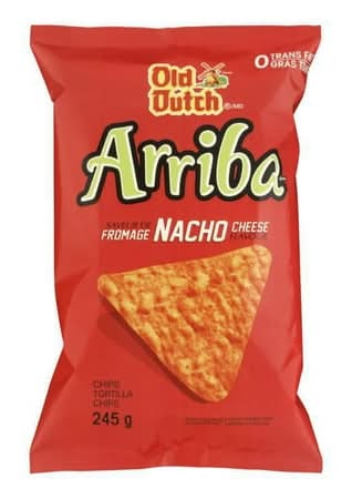 Old Dutch Arriba Tortilla Chips, Nacho Cheese (245 g)