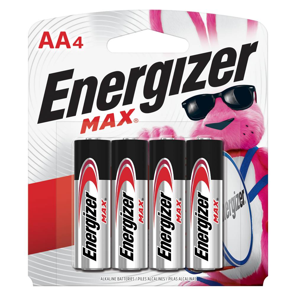 Energizer pila alcalina max aa (pack 4 piezas)