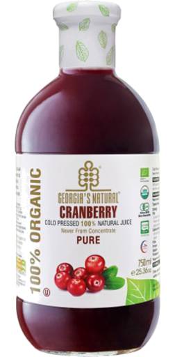 Georgia's Natural Organic Cold Pressed Cranberry Juice (1L)