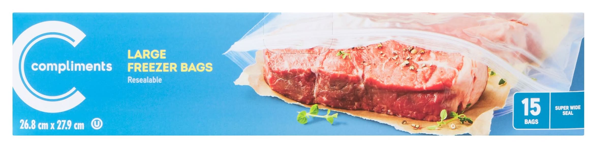 Compliments Large Freezer Bags