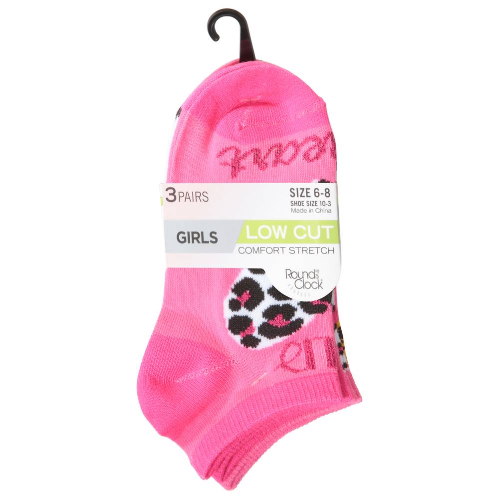 Round the Clock Girls Low Cut Socks Size 6-8