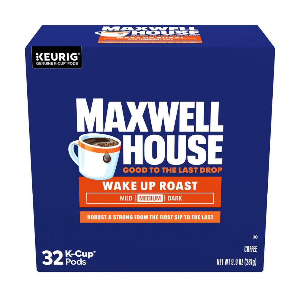Maxwell House Wake Up Roast Medium Roast K-Cup Coffee Pods 32 Ct Box