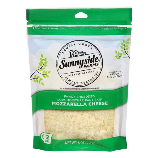Sunnyside Farms Fancy Shredded Part-Skim Mozzarella Cheese