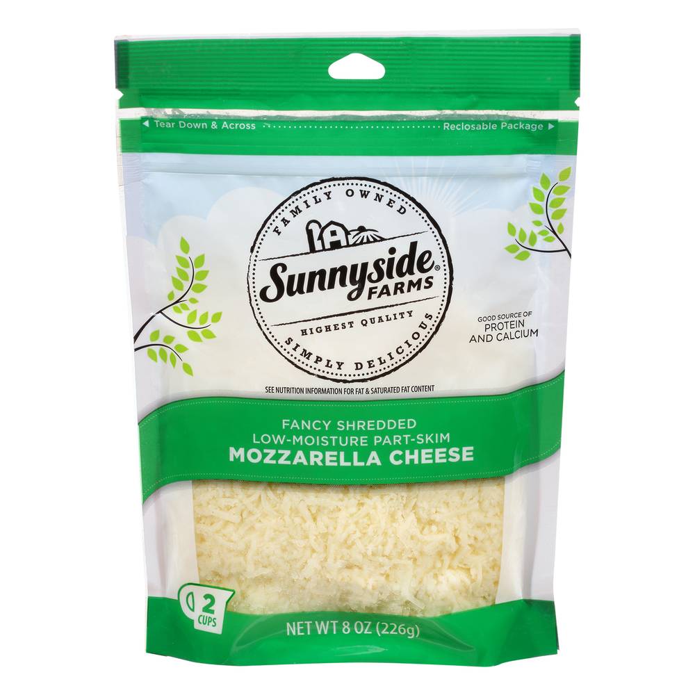 Sunnyside Farms Fancy Shredded Part-Skim Mozzarella Cheese (8 oz)