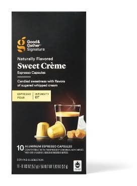 Good & Gather Naturally Flavored Sweet Creme Espresso Capsule (1.83 oz, 10 ct)