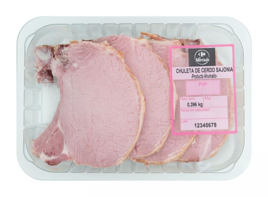 Chuleta de cerdo de Sajonia Carrefour El Mercado 400 g aprox