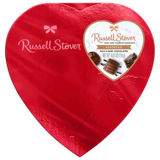 Rsc 4.03oz Assorted Chocolate Red Foil Heart