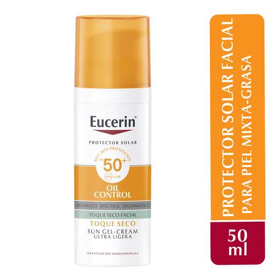 Eucerin protector solar facial oil control fps 50+ (botella 50 ml)