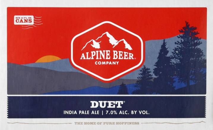 Alpine Beer Company Duet Indian Pale Ale Beer (6 pack, 12 fl oz)