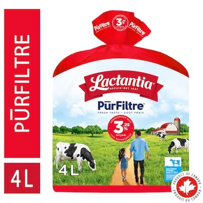 Lactantia lait homogénéisé pūrfilter 3.25% m.g - pūrfilter homogenized milk 3.25% m.f (4 l)