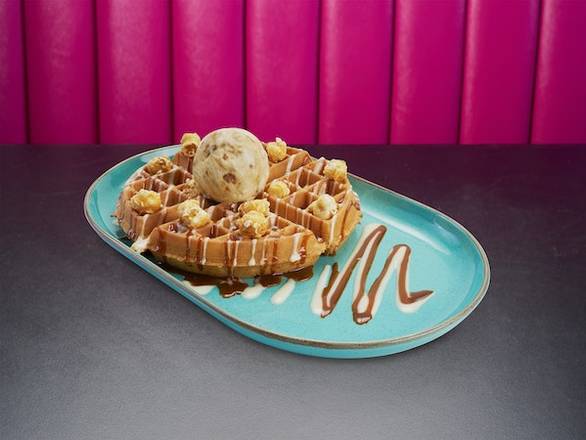 Salted Caramel Popcorn Waffle