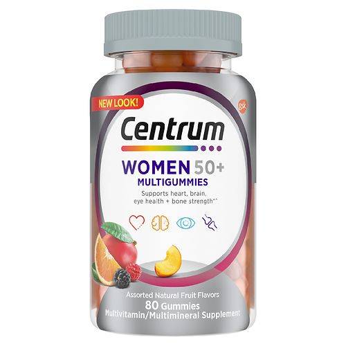 Centrum Multigummies Multivitamin For Women 50 Plus Assorted Natural Fruit - 80.0 ea