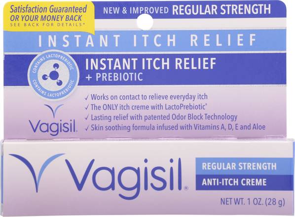 Vagisil Regular Strength Prebiotic Anti-Itch Cream (1 oz)
