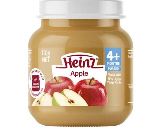 Heinz Pureed Fruity Apples 4+ Months Glass Jar