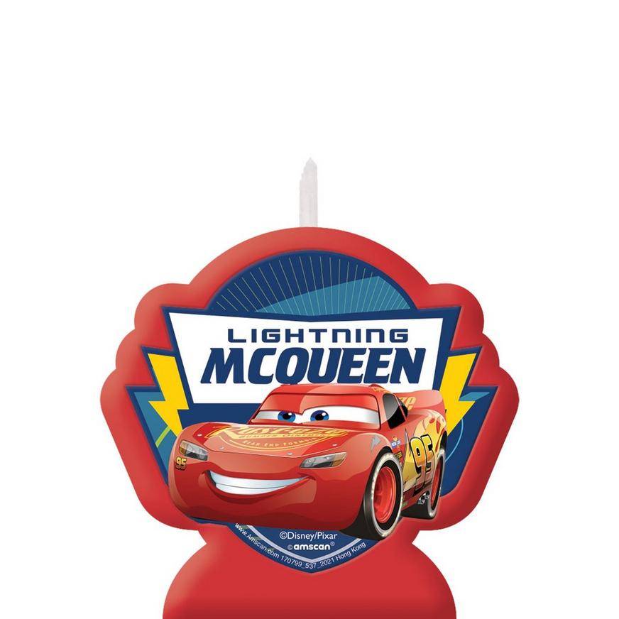 Party City Lightning Mcqueen Birthday Candle Car (male/red)