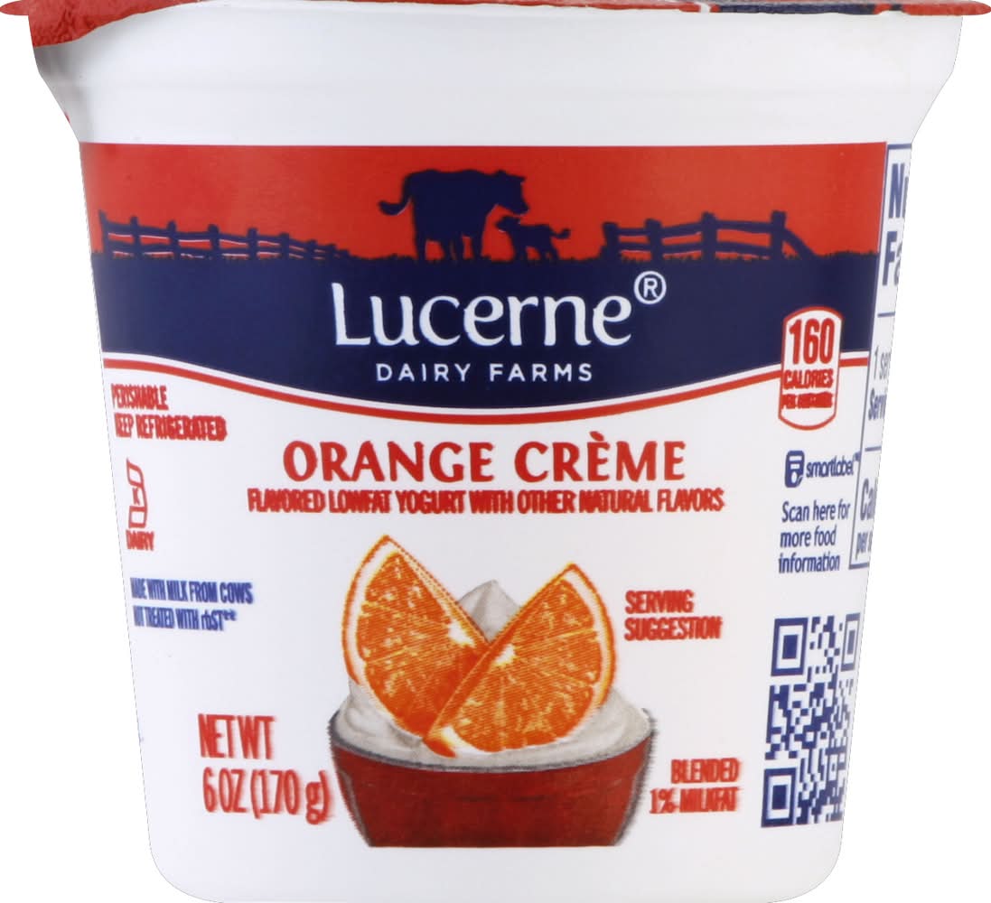 Lucerne Orange Creme Flavored Yogurt (6 oz)