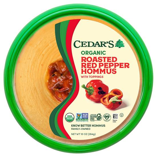 Cedar's Organic Roasted Red Pepper Hummus