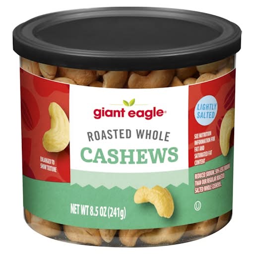 Giant Eagle Lightly Salted Roasted Whole Cashews (8.5 oz)