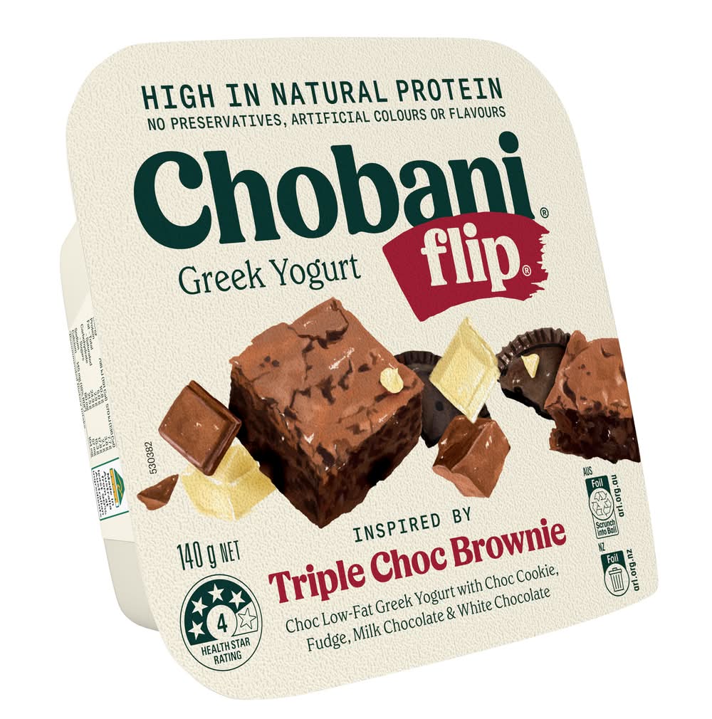 Chobani Greek Yogurt Flip, Triple Choc Brownie (140g)