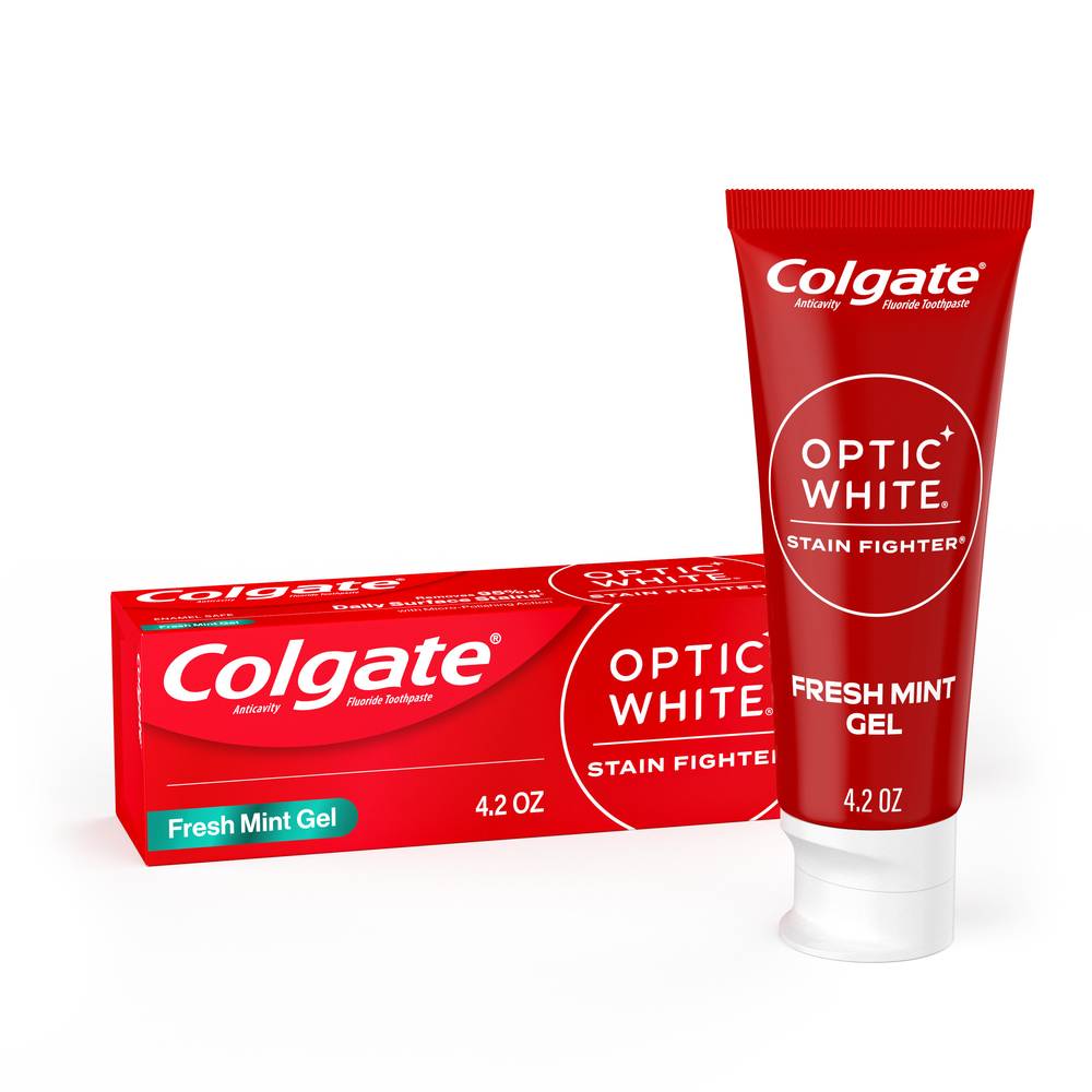 Colgate Optic White Stain Fighter Fresh Mint Gel Toothpaste