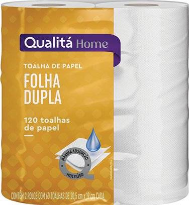 Qualitá · Toalha de papel com folha dupla (2 un)