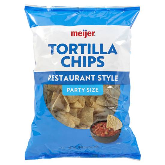 Meijer Party Size Restaurant Style Tortilla Chips, 18 Oz