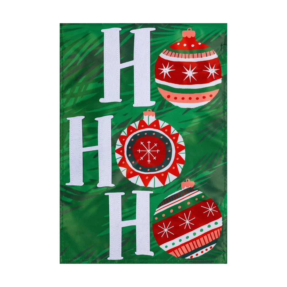 Style Selections 1-ft W x 1.5-ft H Christmas Embroidered Garden Flag | ZLW1610051