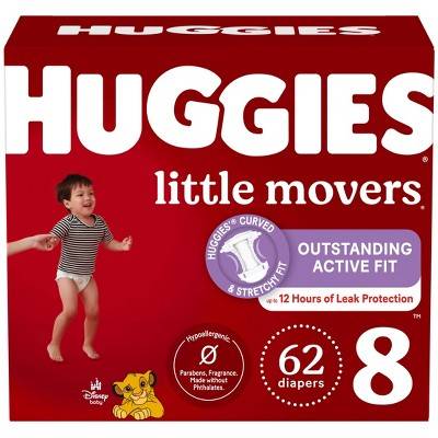 Huggies Little Movers Diapers Enormous, 8 (62 ct)