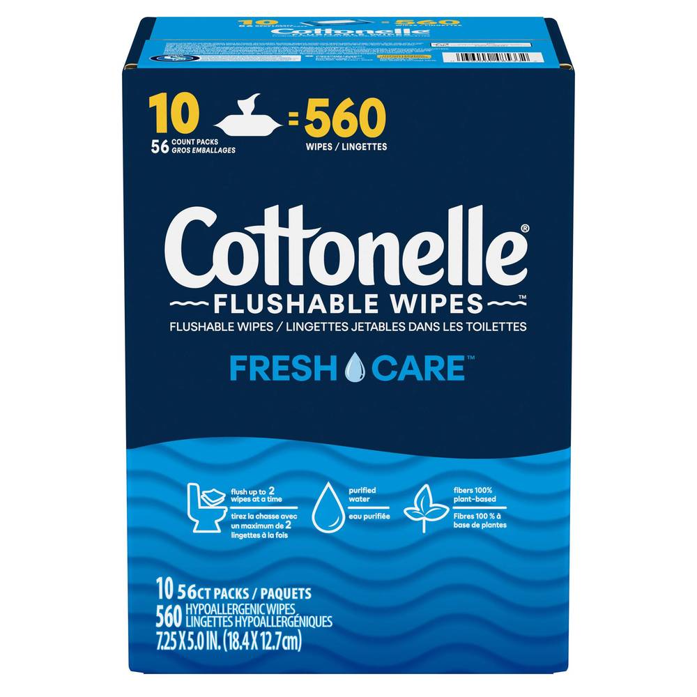 Cottonelle Fresh Care Flushable Wipes, 560 Wipes
