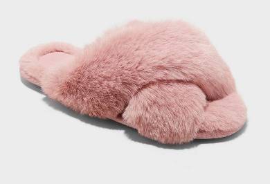 Auden Women's Paris Crossband Slide Slippers, M, Blush