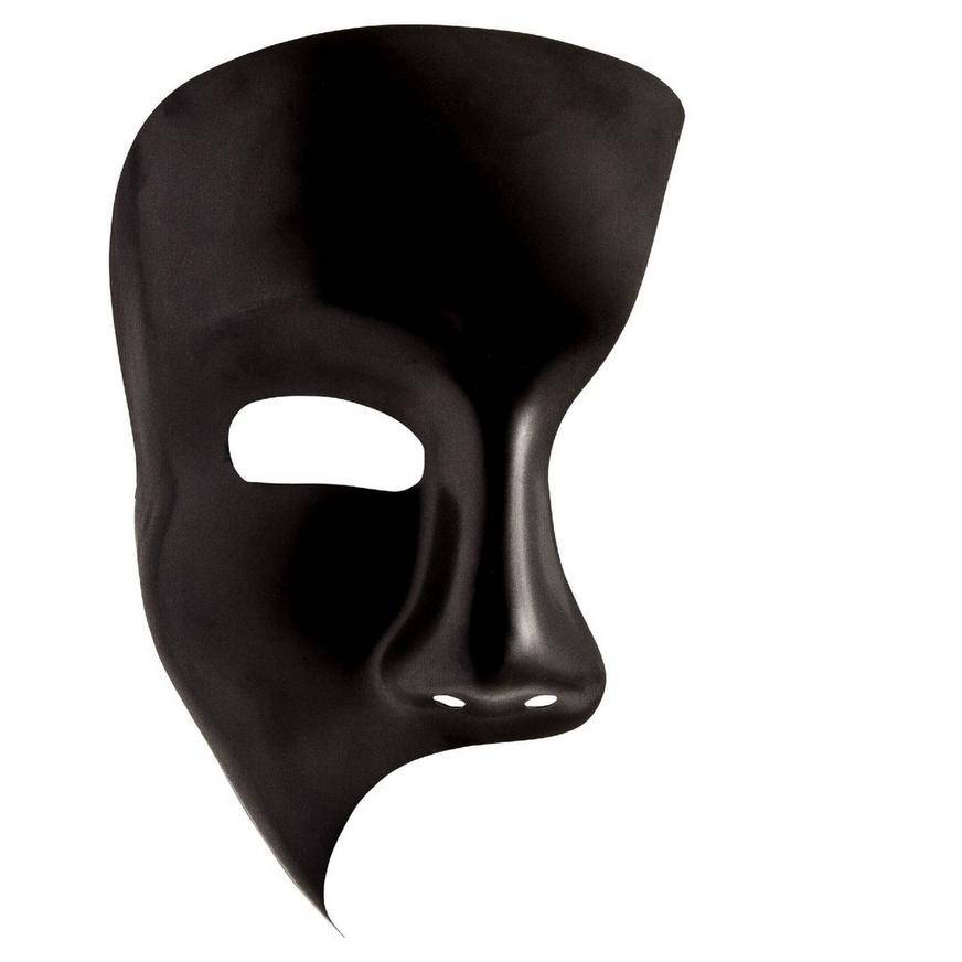 Party City Phantom Mask (4.5 x 8.5 inches/black)