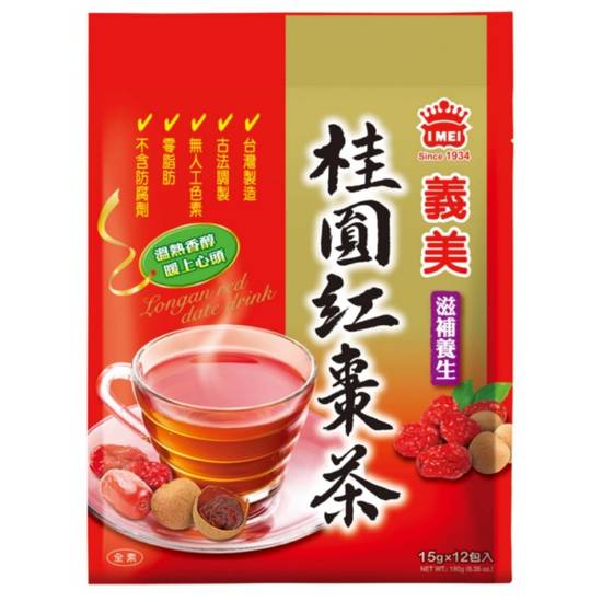 義美桂圓紅棗茶 <15g克 x 12 x 1Bag袋> @14#4710126395121