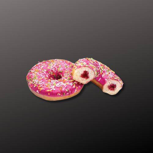 Donut fourré à la fraise