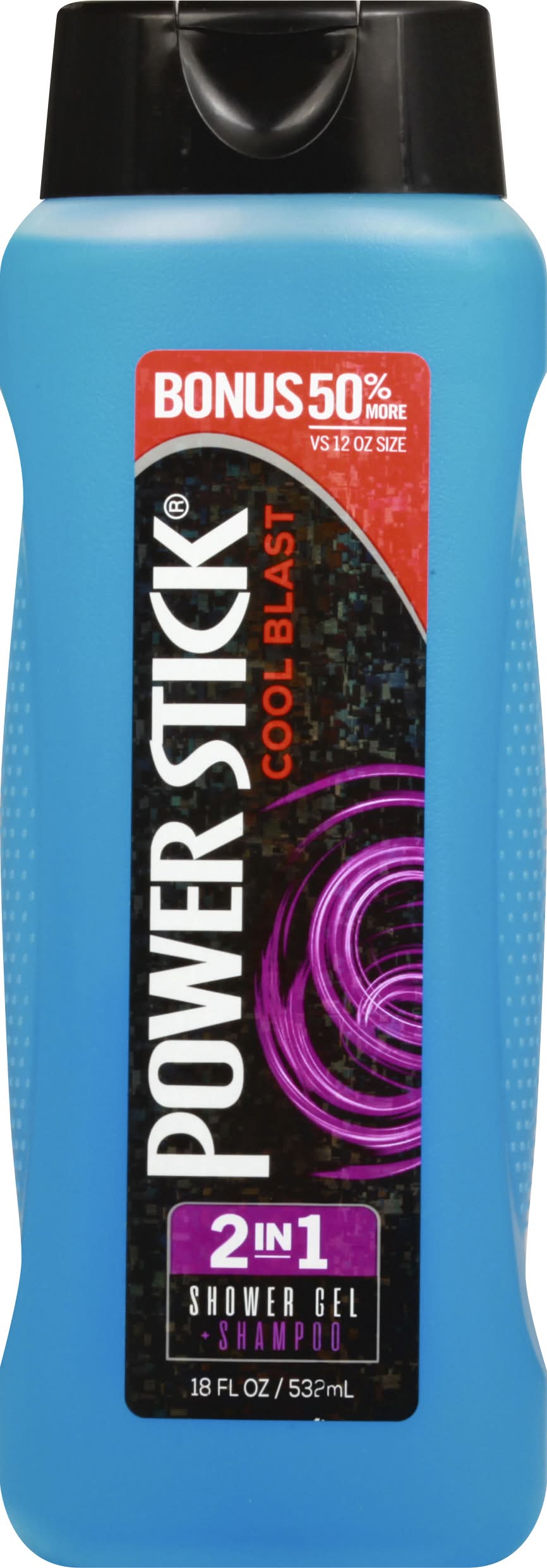 Power Stick 2 In 1 Cool Blast Shower Gel + Shampoo (18 fl oz)