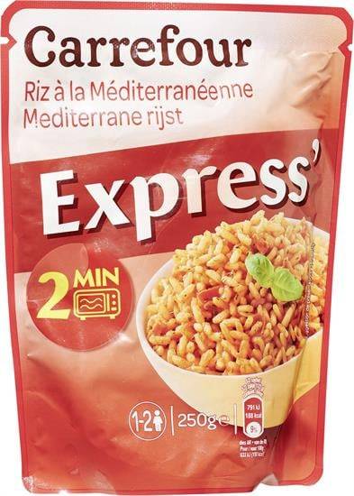 Carrefour express riz Méditerranéen au micro-ondes