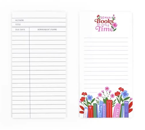 Assorted 4" X 8" Bookish Magnetic Notepad, 1Pc. By Fab Finds
