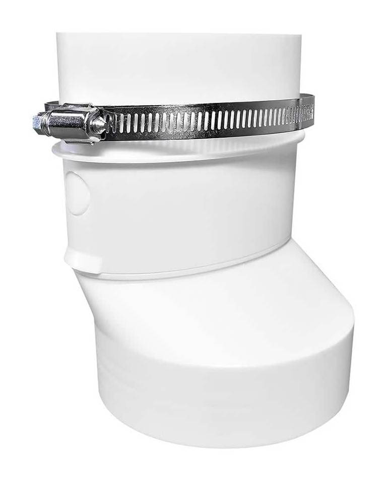 Everbilt Round To Oval Dryer Duct Adapter, 4 in