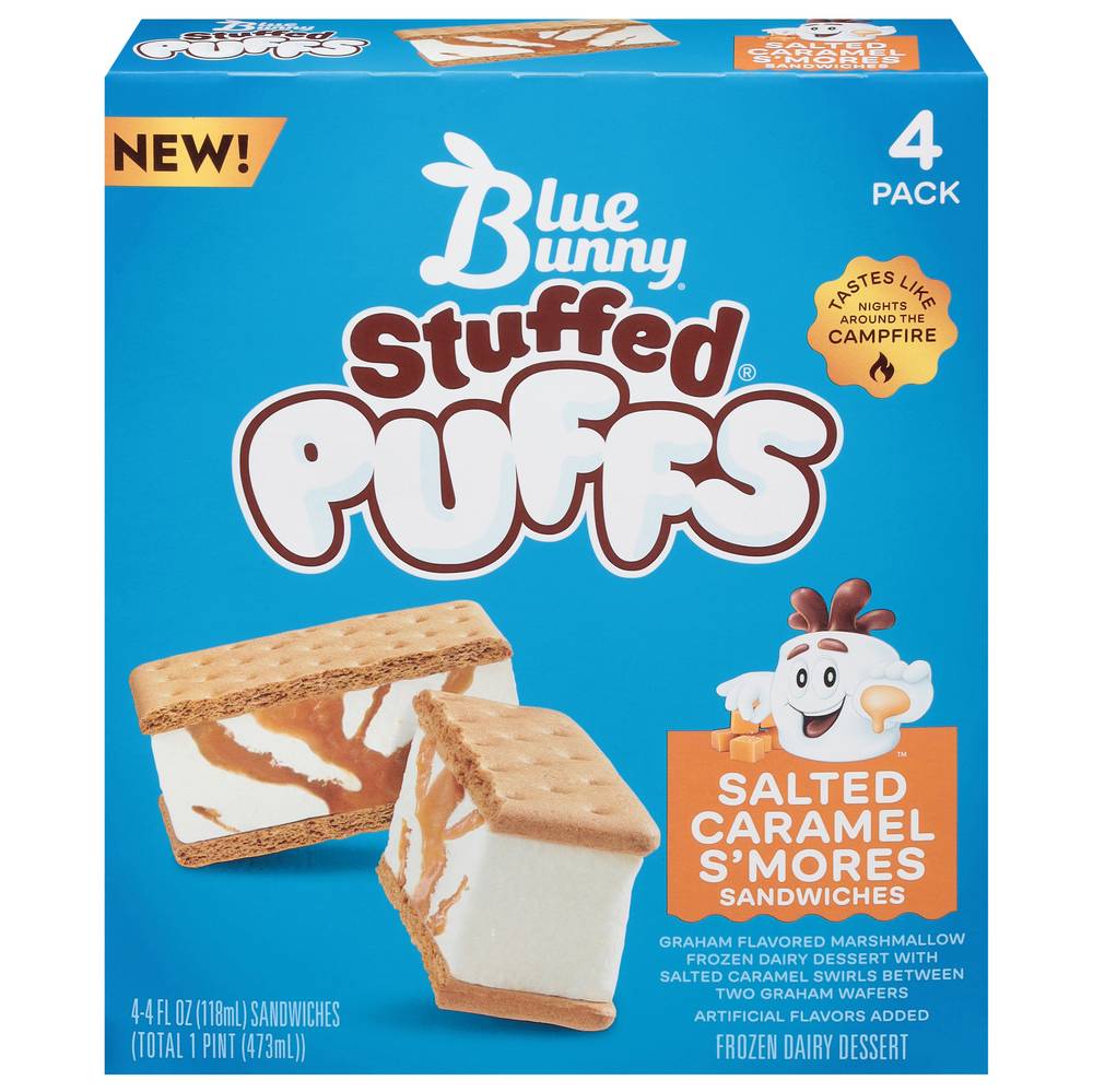 Blue Bunny Salted Caramel Frozen Dairy Dessert Sandwich (16 fl oz)