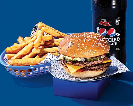 Classic Cheeseburger Double Large Combo
