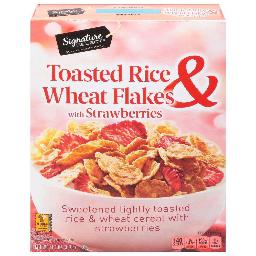 Signature Select Cereal Flakes Toasted Strawberry (11.2 oz)