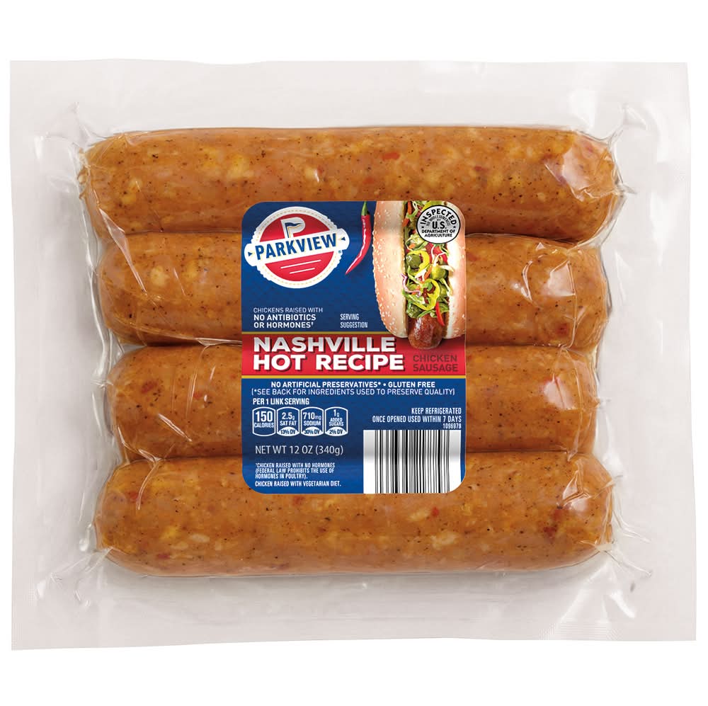 Parkview Nashville Hot Recipe Chicken Sausage (12 oz)