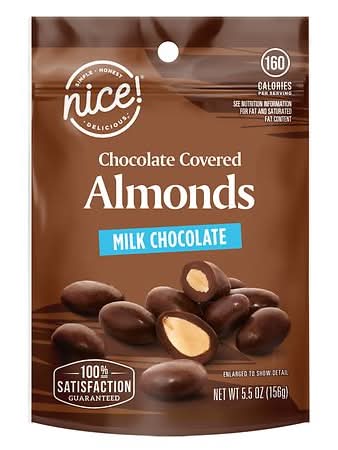Nice! Chocolate Covered Almonds, Milk Chocolate (5.5 oz)