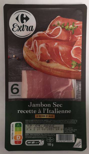 Carrefour Extra - Jambon sec recette à l'italienne (6 pièces)