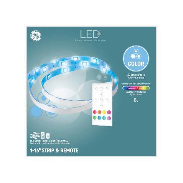 GE LED+ Color Strip Light 16FT Nondim 1Pk