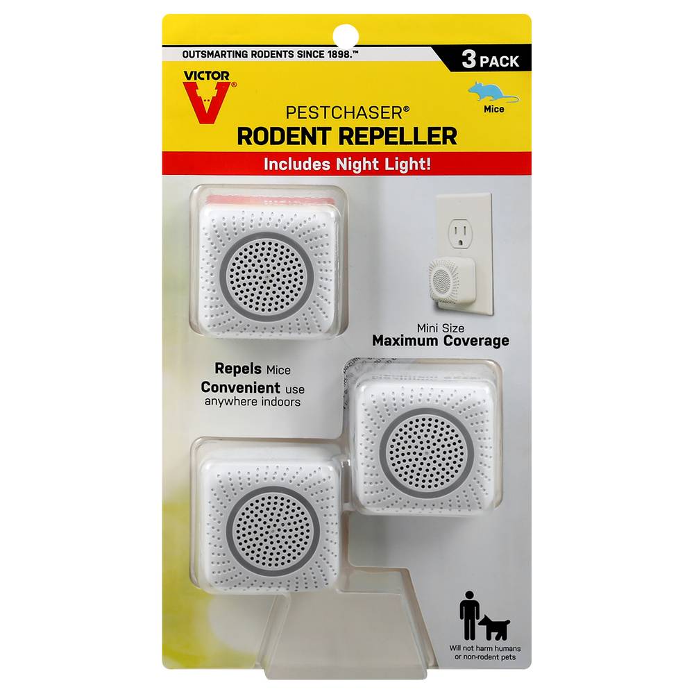 Victor Mini Size Mice Rodent Repeller, White (3.2 oz, 3 ct)