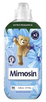 Suavizante concentrado azul vital Mimosín 56 lavados.