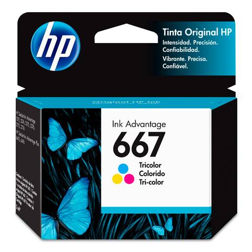 Hp  cartucho tricolor 667 (caja 1 pieza)