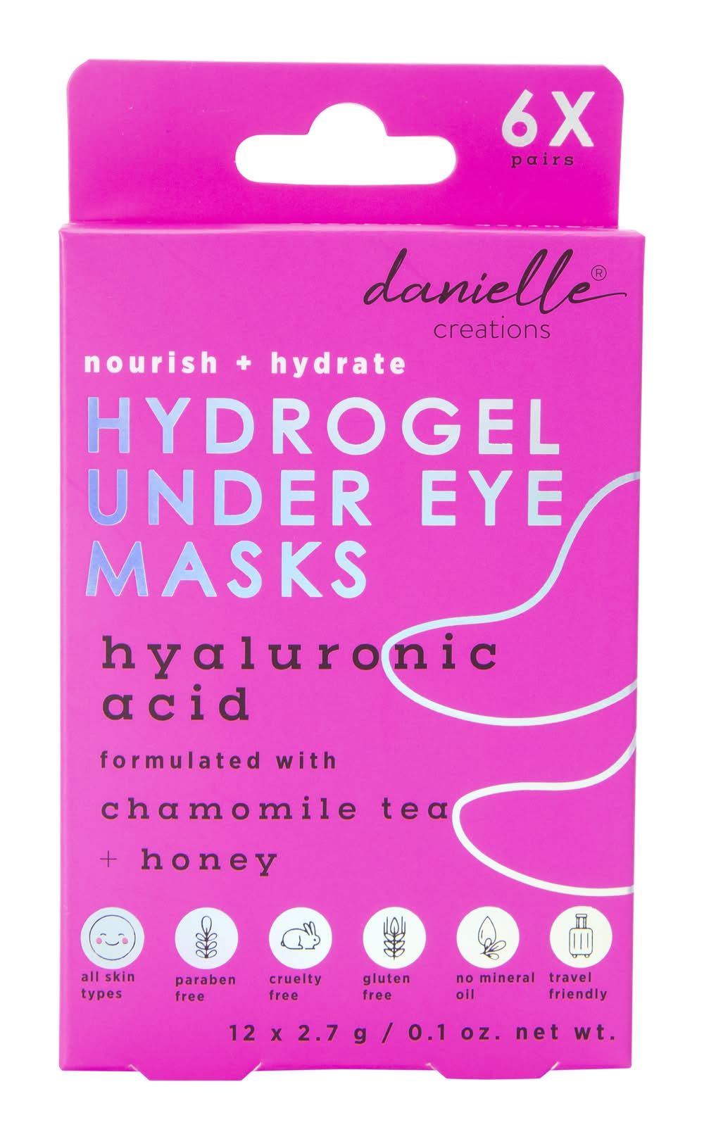 Danielle Creations® Hydrogel Hyaluronic Acid Under Eye Masks 6-Count Hyaluronic Acid