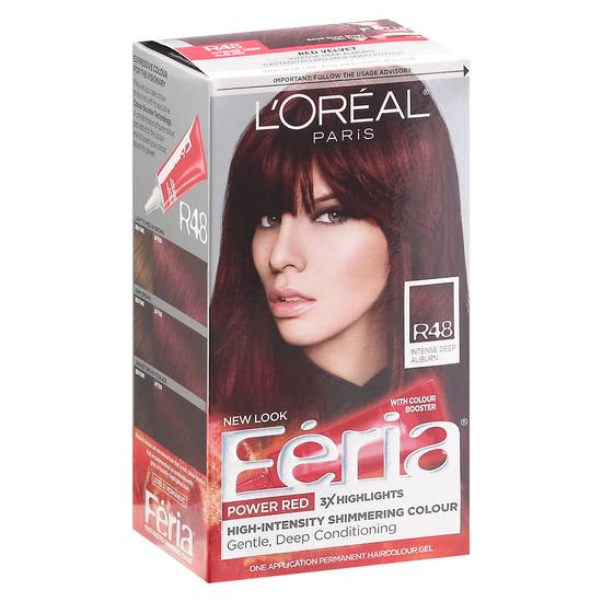 L'oreal Feria R48 Intense Deep Auburn Hair Dye (1 kit)